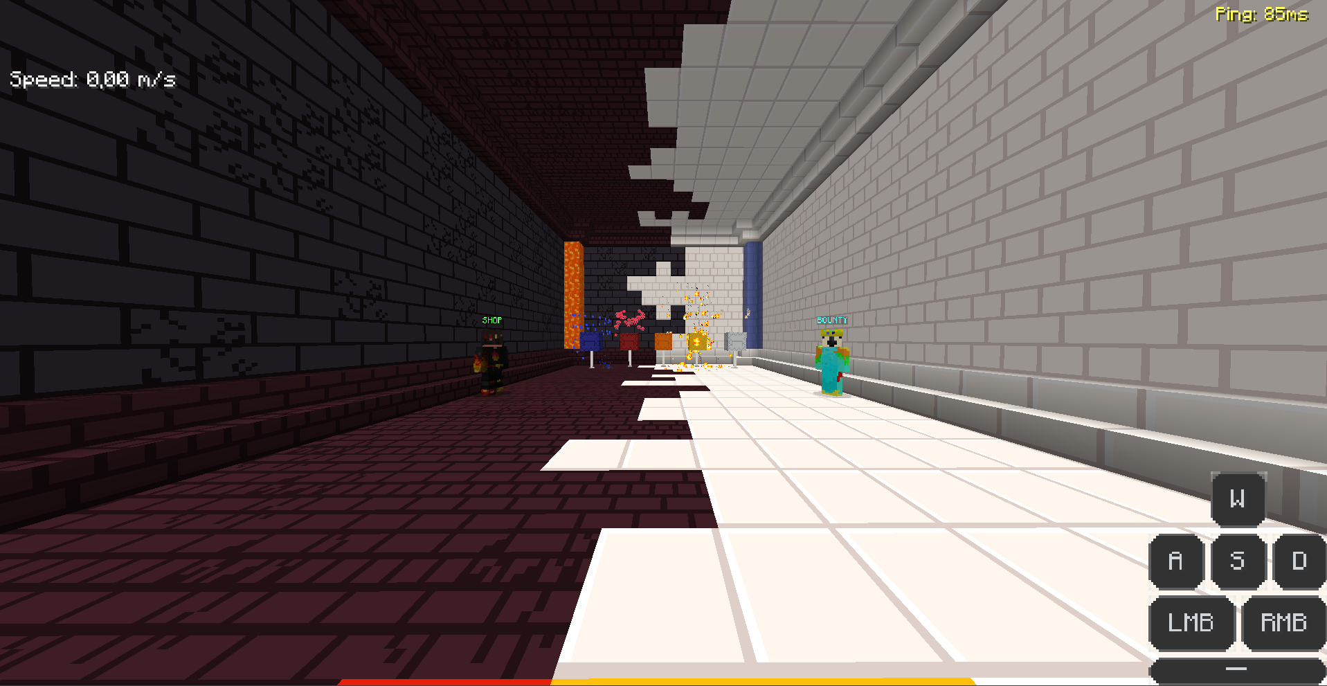 In-game crates area and bounty NPC in the Spear Mace SMP lobby